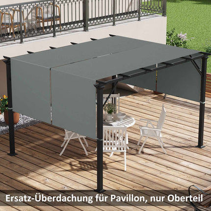 Náhradní střecha pergoly, UV ochrana, 3x3m, tmavě šedá