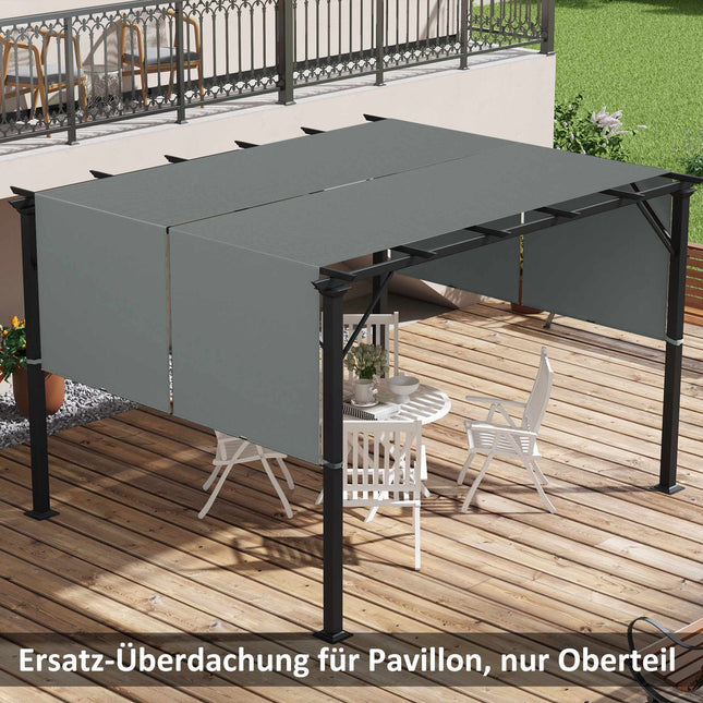 Pergola Replacement Canopy, UV Protection, 3x3m, Dark Grey
