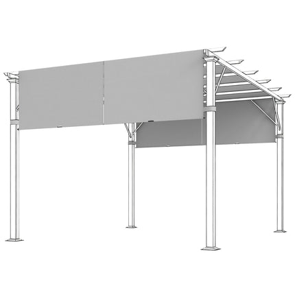 Náhradní střecha pergoly, UV ochrana, 3x3m, světle šedá
