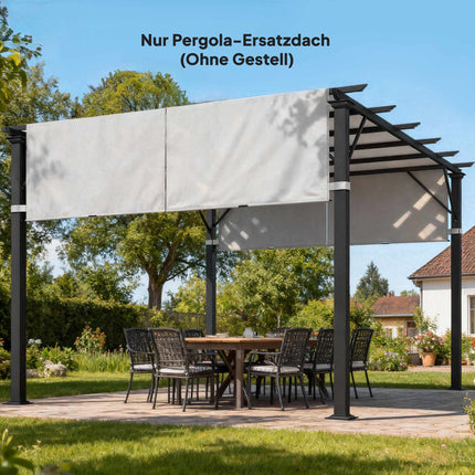 Náhradní střecha pergoly, UV ochrana, 3x3m, světle šedá
