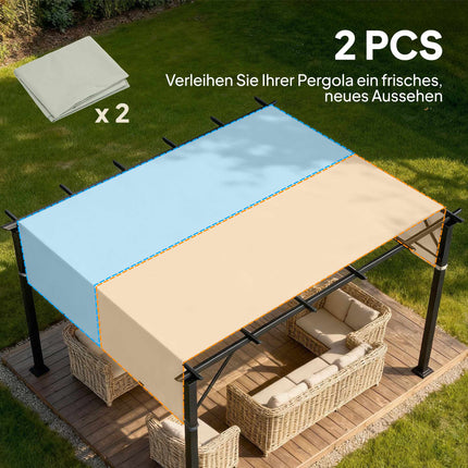 Náhradní střecha pergoly, UV ochrana, 3x3m, světle šedá