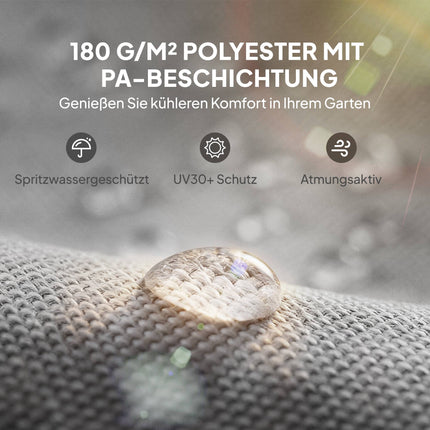 Náhradní střecha pergoly, UV ochrana, 3x3m, světle šedá