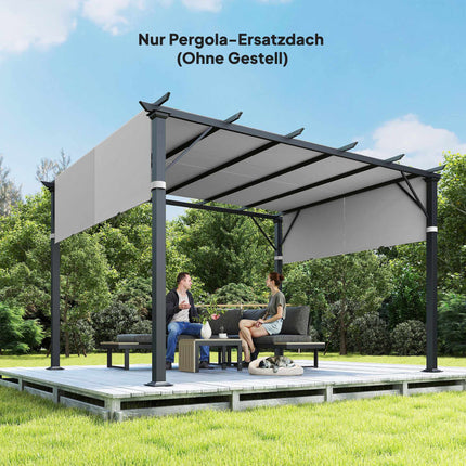 Náhradní střecha pergoly, UV ochrana, 3x3m, světle šedá