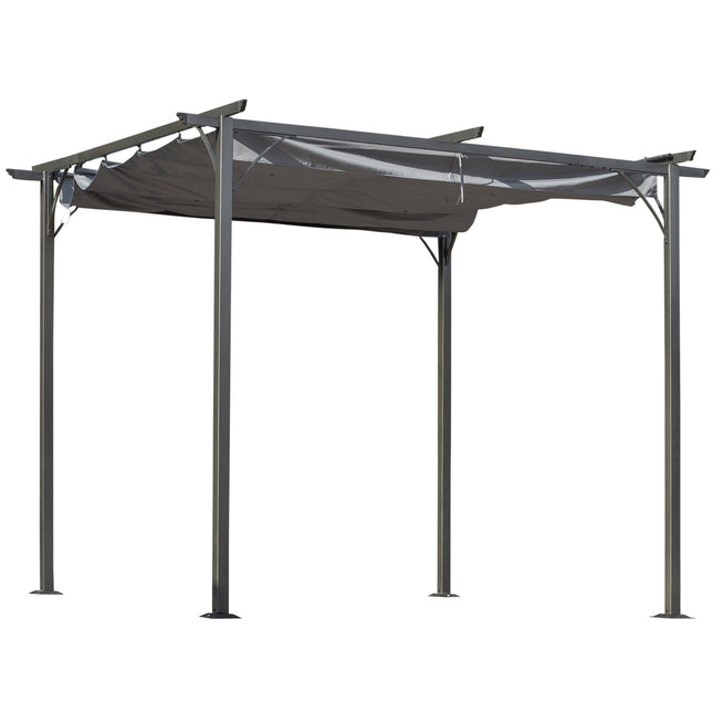 Pergola altán 3x3m s posuvnou střechou, vodotěsná UV ochrana