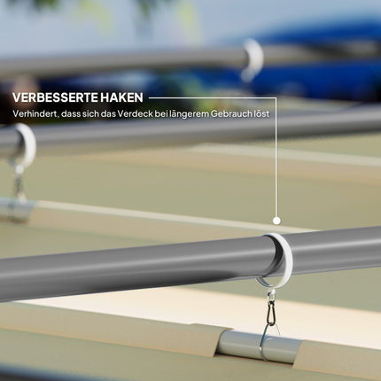 Nastavitelná kovová pergola – altán 3x3m, béžová, UV ochrana