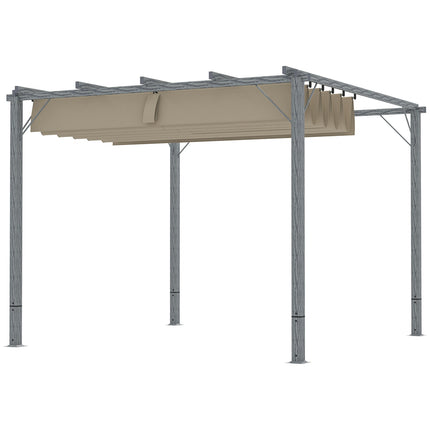Hliníková pergola 3x3m s nastavitelnou střechou, UV ochrana