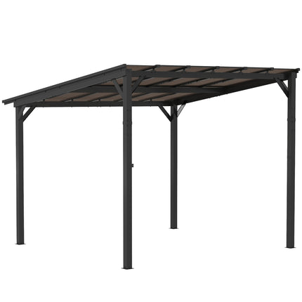 Kovová pergola altán 3x3m, voděodolná UV50+ tmavě šedá