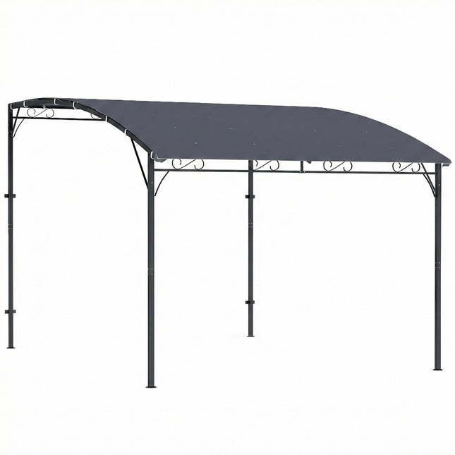 Pergola with Waterproof Canopy, Metal Frame, 384x286 cm