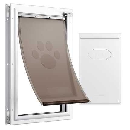 Pet Door 11.3 x 16.02 in, Aluminum Frame, Lock, Flap