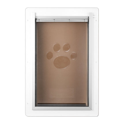 Pet Door 12.28 x 17.13 In, Metal Frame, Lock, 3-Flap