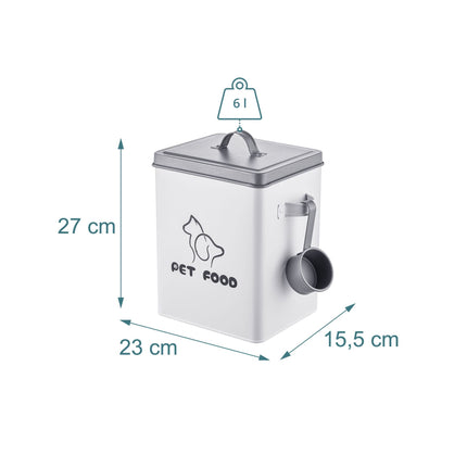Box na krmivo s víkem a odměrkou