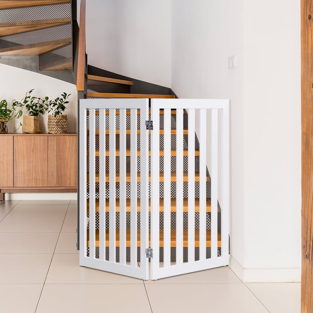 Zábrana pro mazlíčky, výška 89cm, 2 díly, skládací dřevěná
