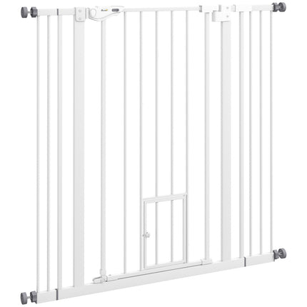Pet Safety Gate, No-Drill, Auto-Close, 74-101 cm Adjustable