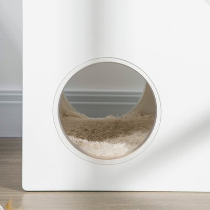 Pet Stairs 3-step ramp with cave and non-slip plush mats