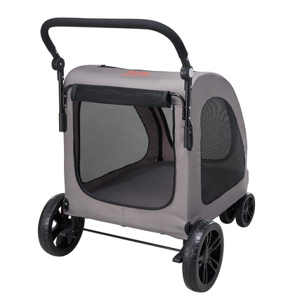 Pet Stroller, 4-Wheel With Brakes, 160 lb Capacity