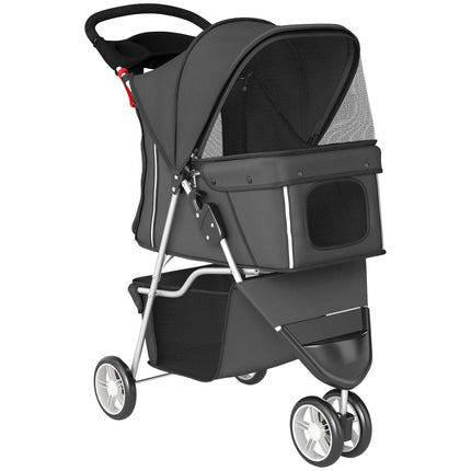 Kočárek pro mazlíčky, skládací, lehký, ocelový rám, nosnost 10kg