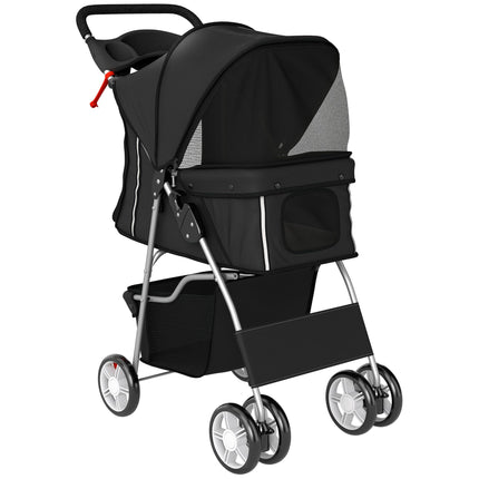 Hondenbuggy met gaasramen, opvouwbaar, voor kleine huisdieren