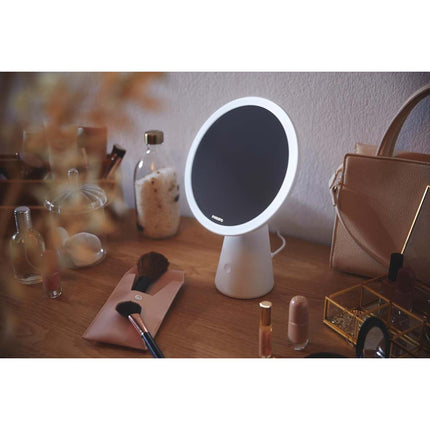 Philips Portable Mirror with LED Light, 3 Light Settings, White