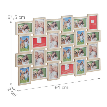 Photo frame with collage for 24 photos