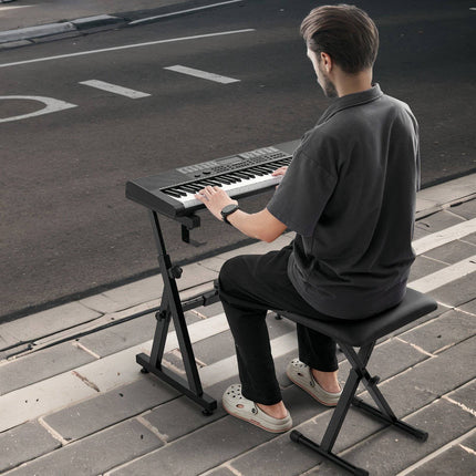 Piano Keyboard Stand and Bench Set, Z-Style, 250 lb Capacity
