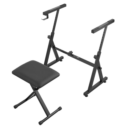 Piano Keyboard Stand and Bench Set, Z-Style, 250 lb Capacity