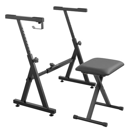 Piano Keyboard Stand and Bench Set, Z-Style, 250 lb Capacity
