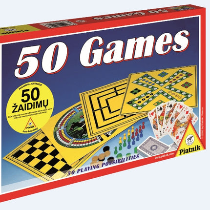 Piatnik sada deskových her 50 her (v litevštině)