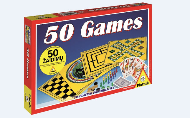 Piatnik sada deskových her 50 her (v litevštině)