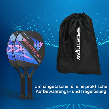 Sada pálek na pickleball, uhlíkové vlákno, protiskluzový grip, taška součástí