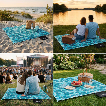 Picnic Blanket 200x200 cm, Waterproof, Insulated Backing