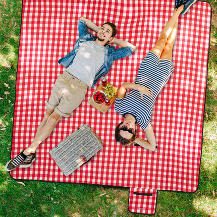 Pikniková deka 200 x 200 cm kostkovaná