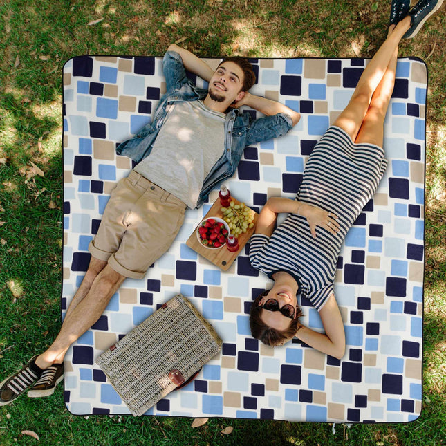 Pikniková deka 200 x 200 cm čtverce