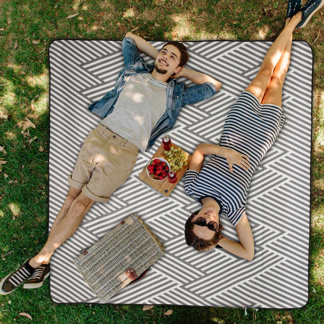 Pikniková deka 200 x 200 cm pruhovaná