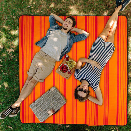 Pikniková deka 200 x 200 cm pruhovaná