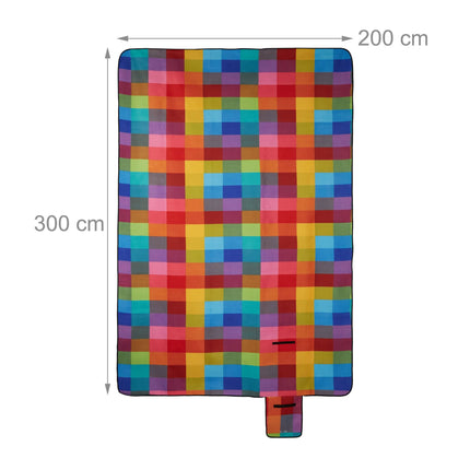 Pikniková deka 300 x 200 cm kostkovaná