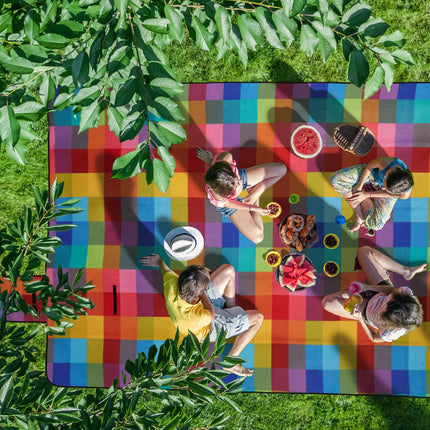 Pikniková deka 300 x 200 cm kostkovaná
