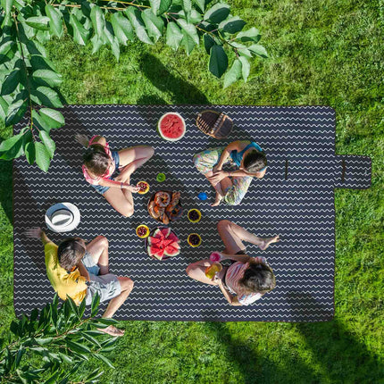 Pikniková deka 300 x 200 cm vlnitý vzor