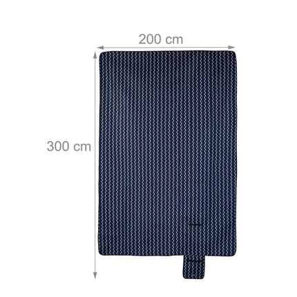 Pikniková deka 300 x 200 cm vlnitý vzor