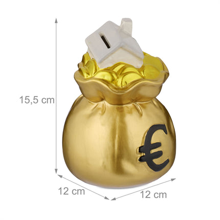 Pokladnička ve tvaru pytle peněz