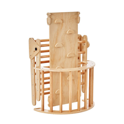 Pikler Triangle Set 5-in-1, Ramp and Arch, Wood
