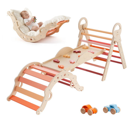 Pikler Triangle Set, 9-in-1 Foldable Montessori, 150 lb