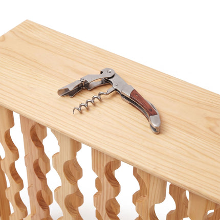 Pine Wine Rack, 46 Bottles, Natural Finish