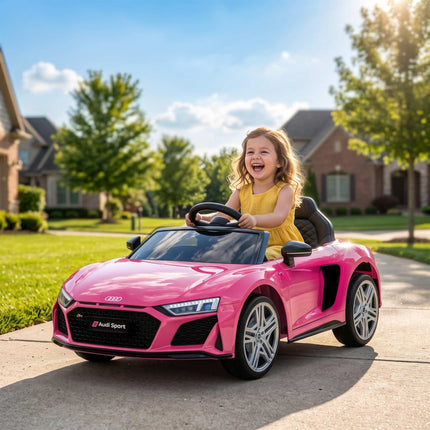 Pink 12V Kids Electric Car with Remote & Suspension