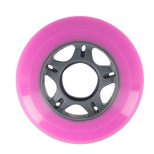 Skateboardová kolečka 72x24mm 82A, sada 4 ks, růžová