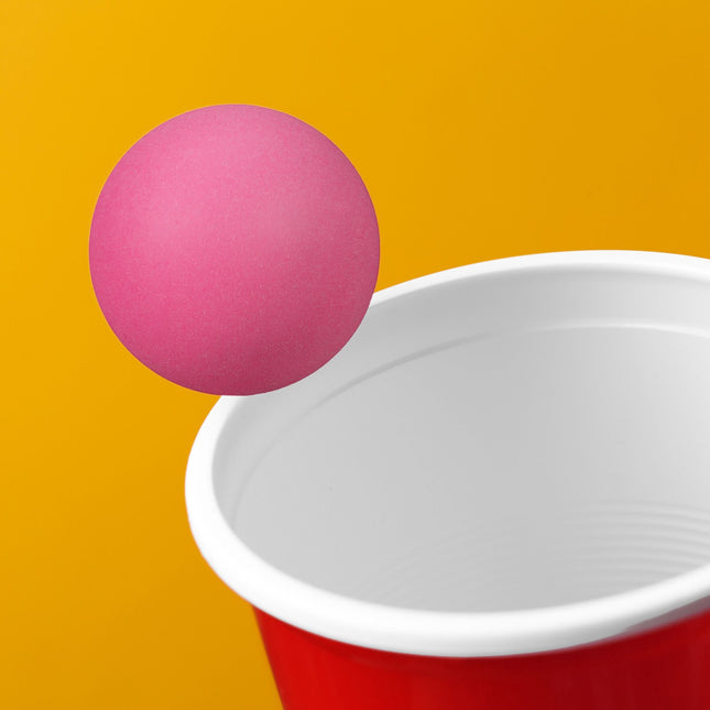 Beer pong míčky v sadě 100 ks, růžová