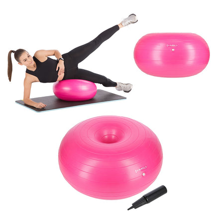 Rosa Gymnastik-Donut-Ball – Strapazierfähig, 65 cm