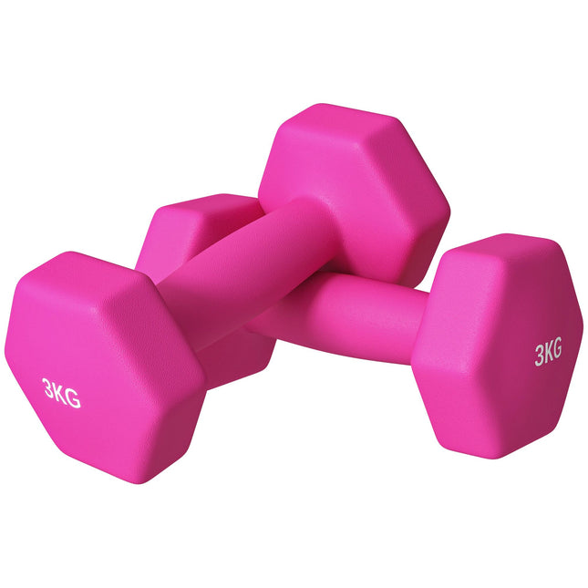 Sada šestihranných činek, 2 x 3 kg, protiskluzové, šetrné k podlaze, růžová
