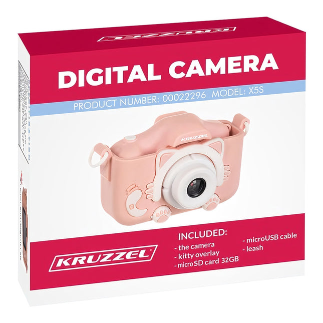 Digitální fotoaparát Kruzzel AC22296, růžová