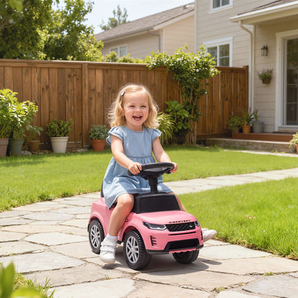 Pink Ride-On Car with Horn & Storage for Toddlers 18-36M