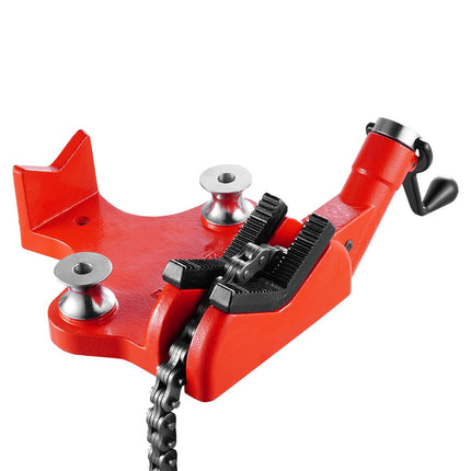 Pipe Chain Vise, 1/2–8 in Capacity, Cast Iron Base